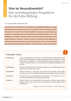 Was ist Neurodiversität? Eine interdisziplinäre Perspektive für die frühe Bildung